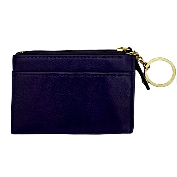 COACH • Brilliant Purple Card Case Key Holder Keychain Cash - Picture 2 of 3